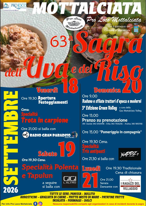 63° Sagra dell'Uva e del Riso